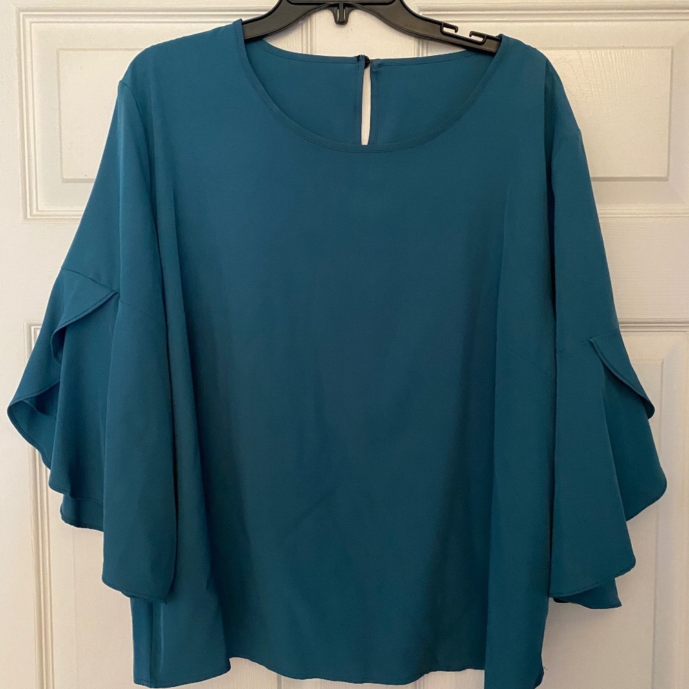 Shein plus size flounce sleeve top